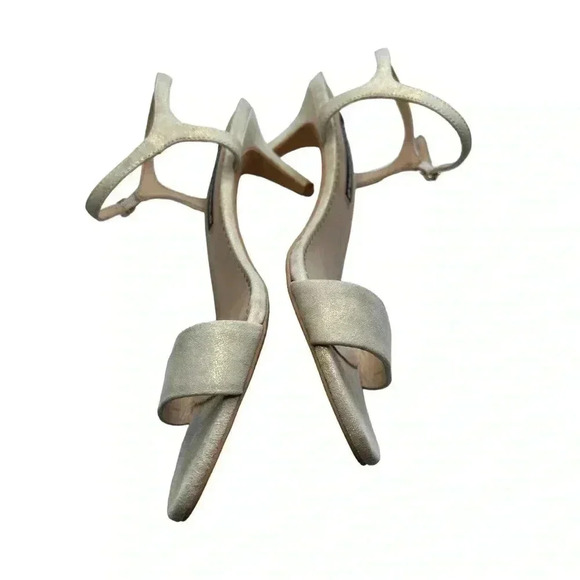 Lagerfeld Paris Women's Ankle Strap Heeled Sandal •Sparkly Gold•Size 8.5• - Picture 10 of 16